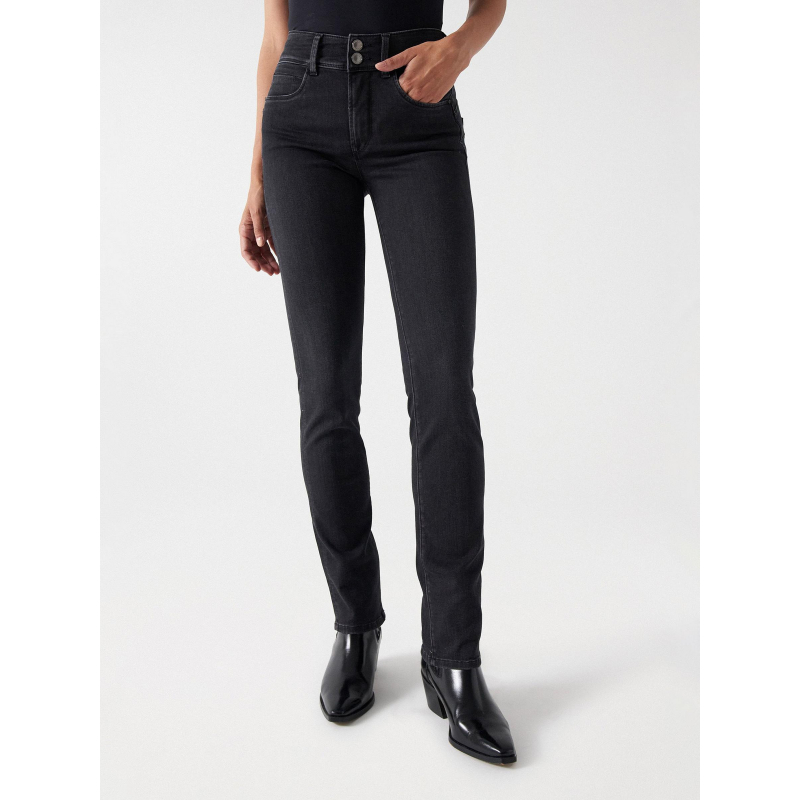 Jean slim secret washed noir femme - Salsa