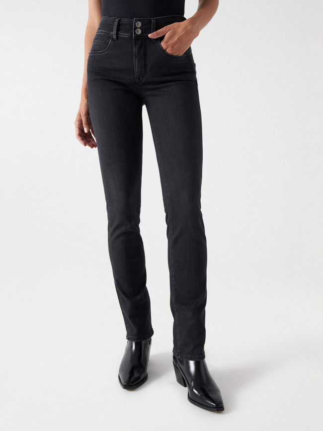 Jean slim secret washed noir femme - Salsa