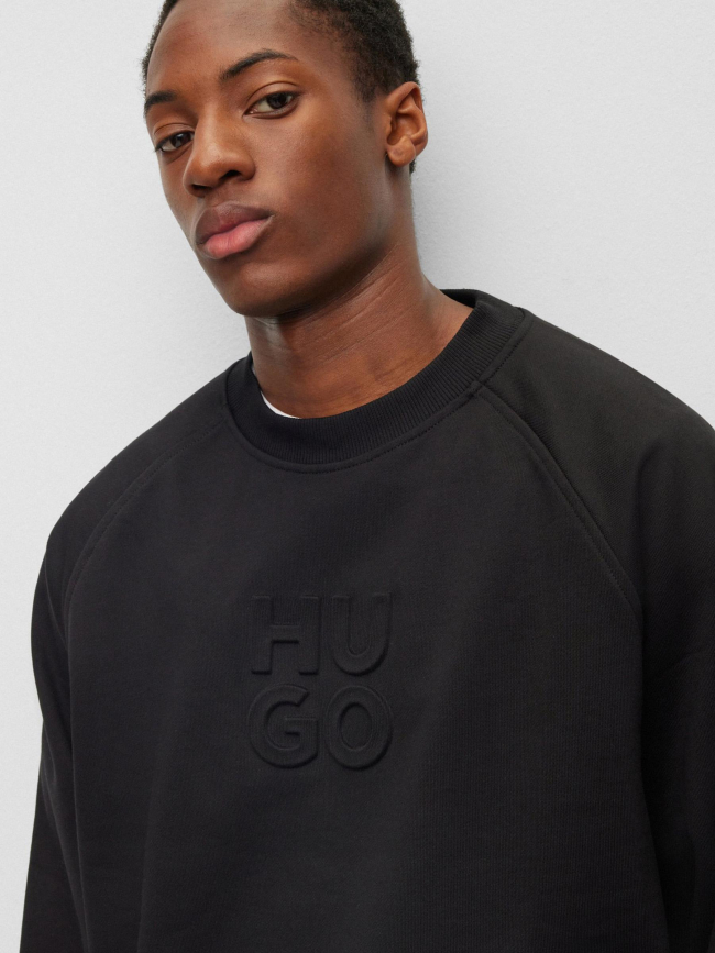 Sweat uni logo embossé dumbkin noir homme - Hugo