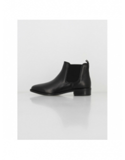 Boots cuir uni basique noir femme - Tamaris