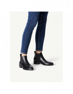 Boots cuir uni basique noir femme - Tamaris