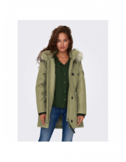 Blouson parka d'hiver iris kaki femme - Only