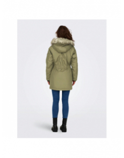 Blouson parka d'hiver iris kaki femme - Only