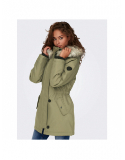 Blouson parka d'hiver iris kaki femme - Only