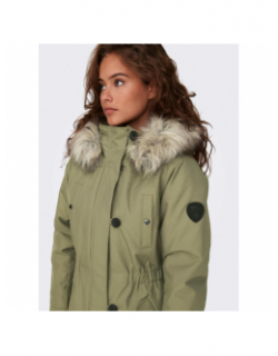 Blouson parka d'hiver iris kaki femme - Only