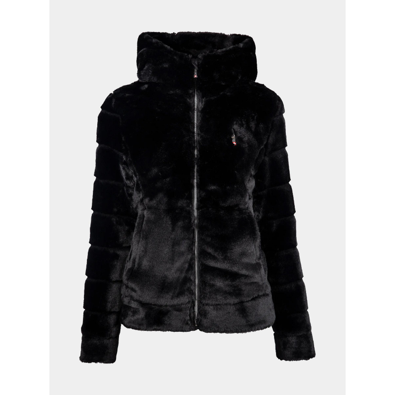 Veste à capuche fausse fourrure noir femme - Aulp