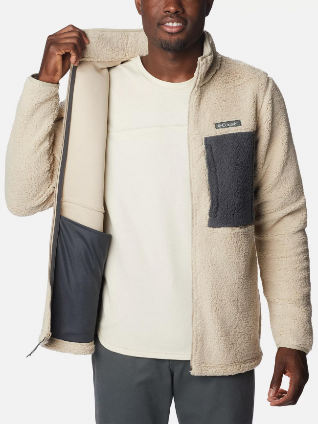 Veste sherpa polaire mountain side beige homme - Columbia