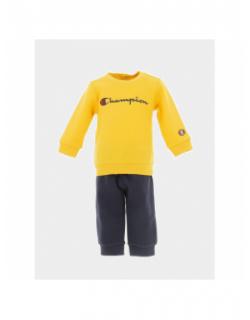 Ensemble jogging sweat crew jaune bleu enfant - Champion