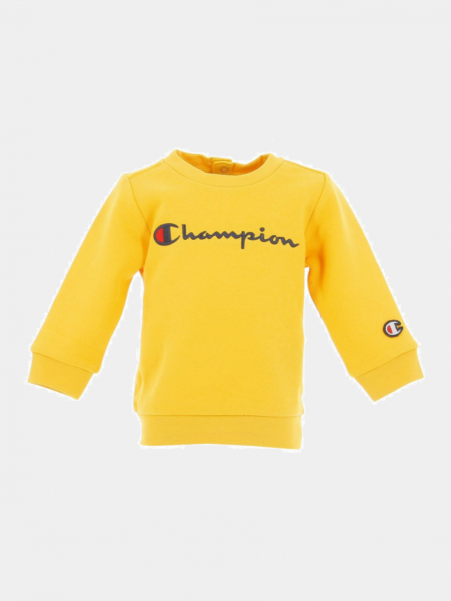 Ensemble jogging sweat crew jaune bleu enfant - Champion