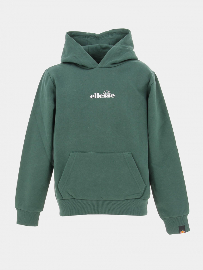 Sweat à capuche uni ellibro vert enfant - Ellesse