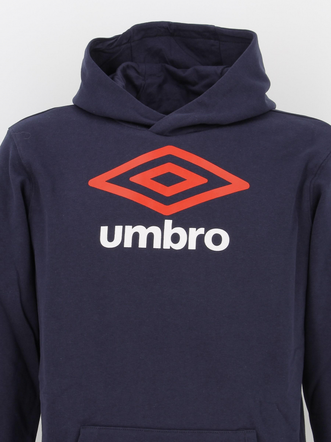 Sweat à capuche logo net bleu marine garçon - Umbro