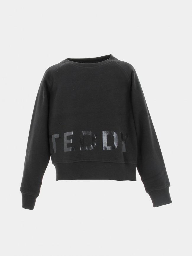 Sweat uni logo patti noir fille - Teddy Smith