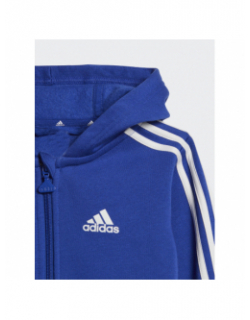 Survêtement veste zippé 3S bleu enfant - Adidas