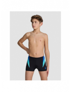 Maillot de bain boxer natation panel noir bleu enfant - Arena