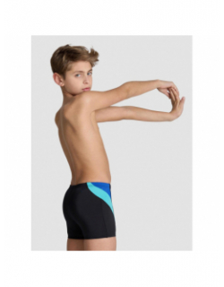 Maillot de bain boxer natation panel noir bleu enfant - Arena