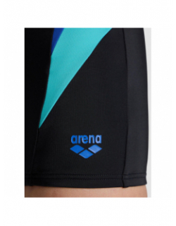 Maillot de bain boxer natation panel noir bleu enfant - Arena