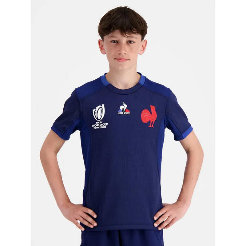 Maillot coupe du monde rugby france bleu enfant - Le Coq Sportif