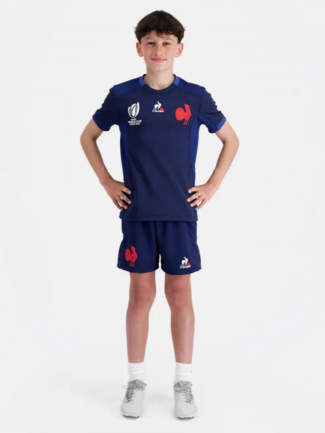 Maillot coupe du monde rugby france bleu enfant - Le Coq Sportif