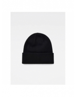 Bonnet uni logo noir homme - G Star