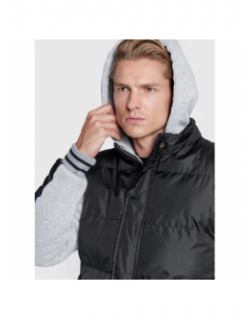 Blouson bi-matière outwear gris noir homme - Blend