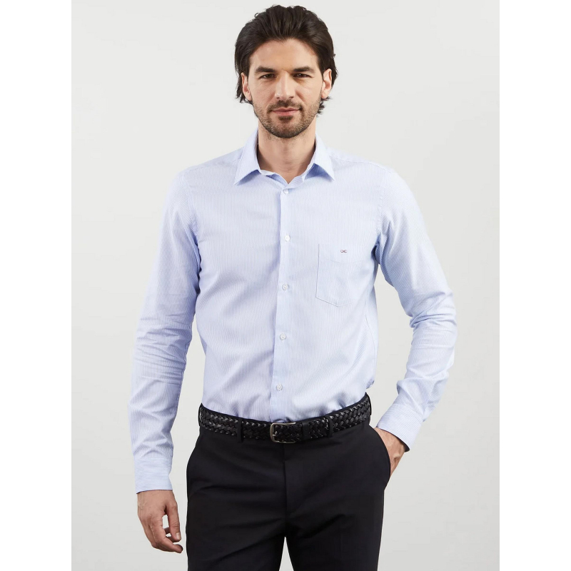 Chemise rayée maillot gris blanc homme - Eden Park