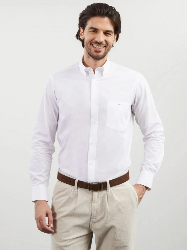 Chemise uni whakatupuke blanc homme - Eden Park