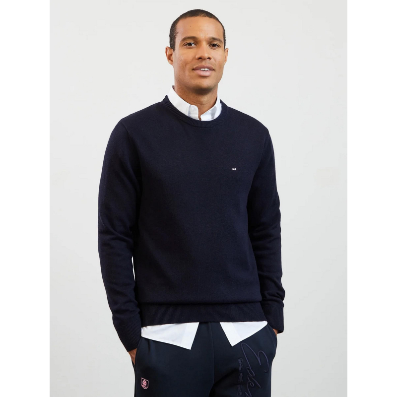 Pull en laine edinburgh bleu marine homme - Eden Park