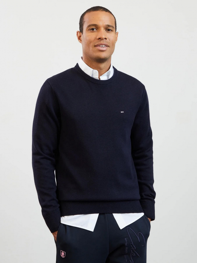 Pull en laine edinburgh bleu marine homme - Eden Park