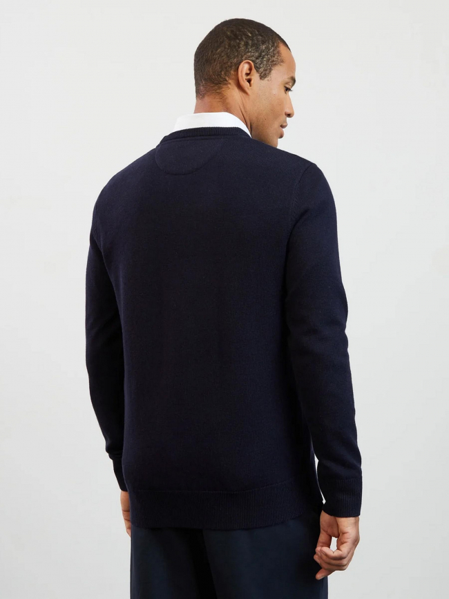 Pull en laine edinburgh bleu marine homme - Eden Park