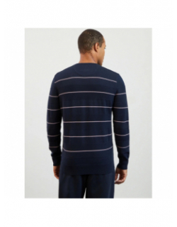 Pull rayé maipu rose bleu marine homme - Eden Park