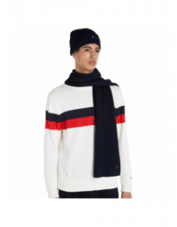 Coffret écharpe bonnet flag bleu marine homme - Tommy Hilfiger