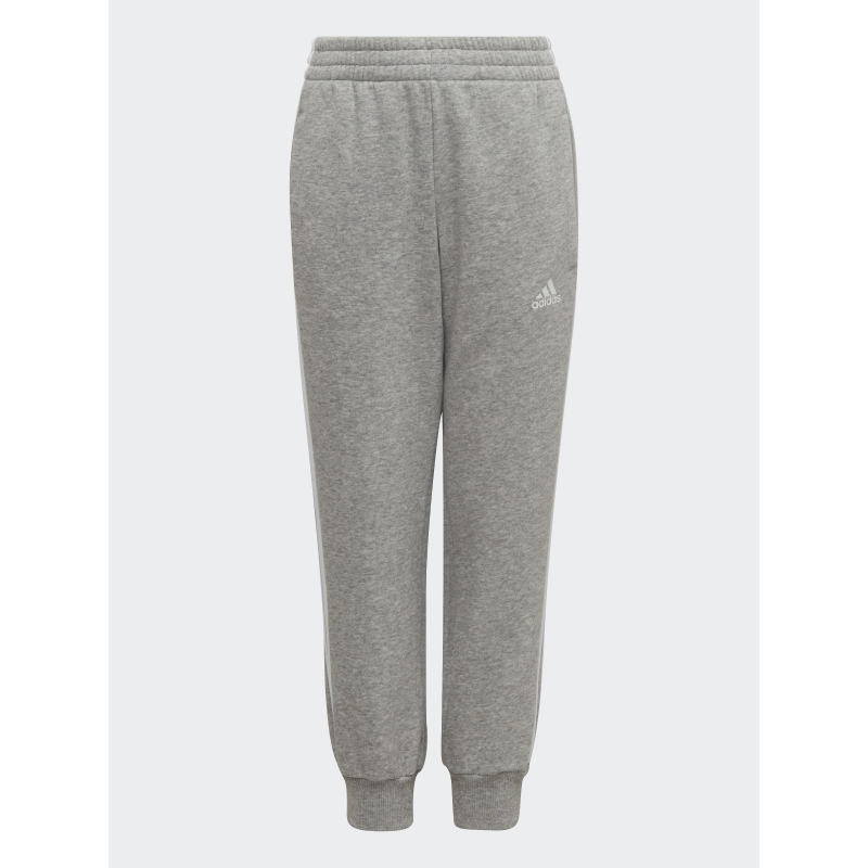 Jogging 3 bandes gris chiné enfant - Adidas