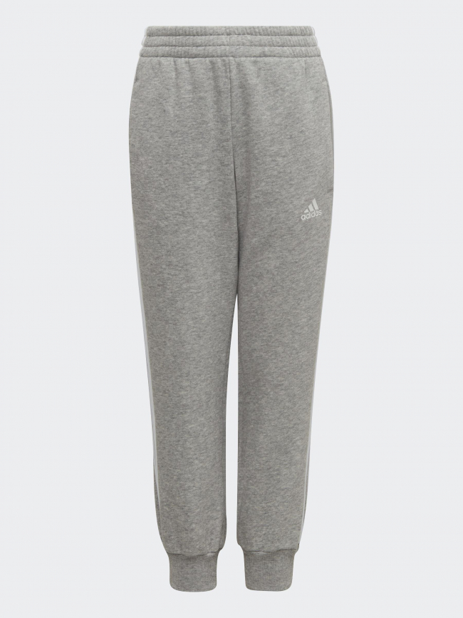 Jogging 3 bandes gris chiné enfant - Adidas