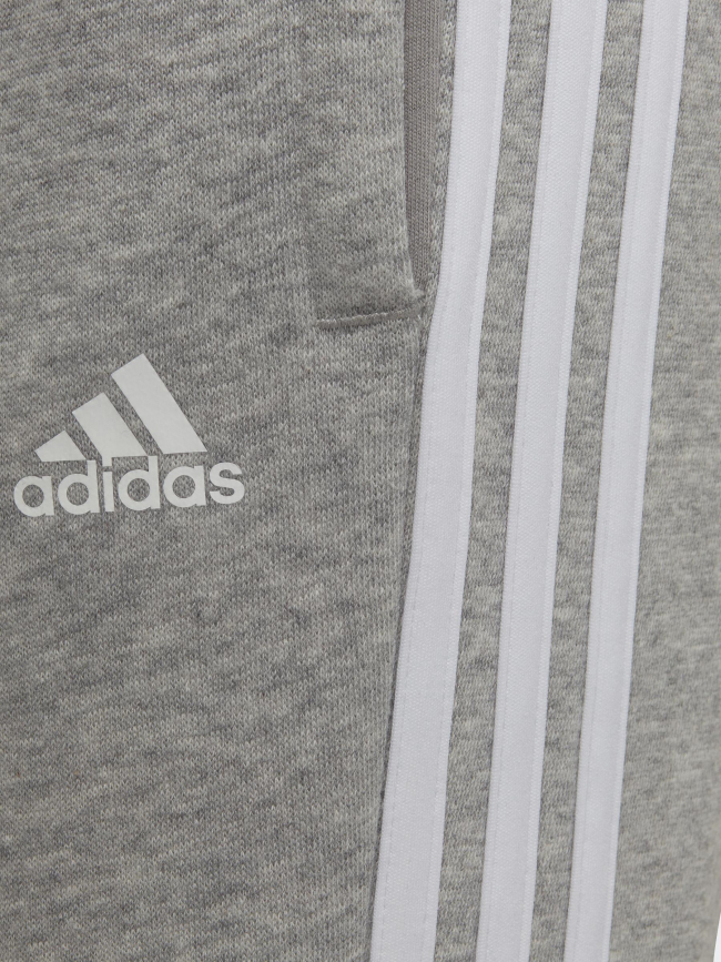 Jogging 3 bandes gris chiné enfant - Adidas