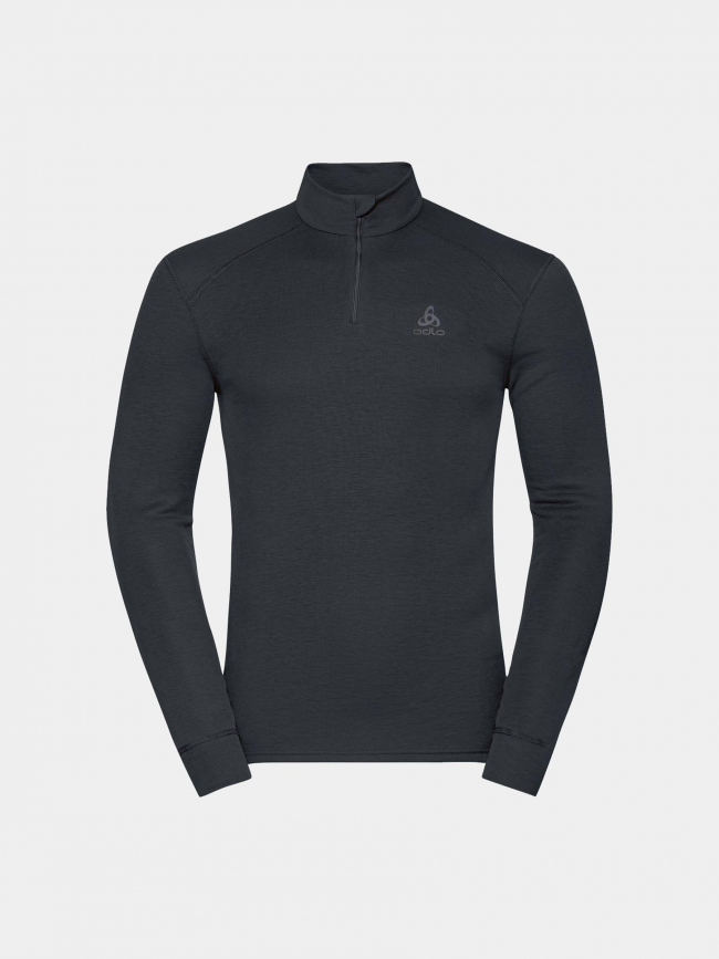 T-shirt thermique col zippé active noir homme - Odlo