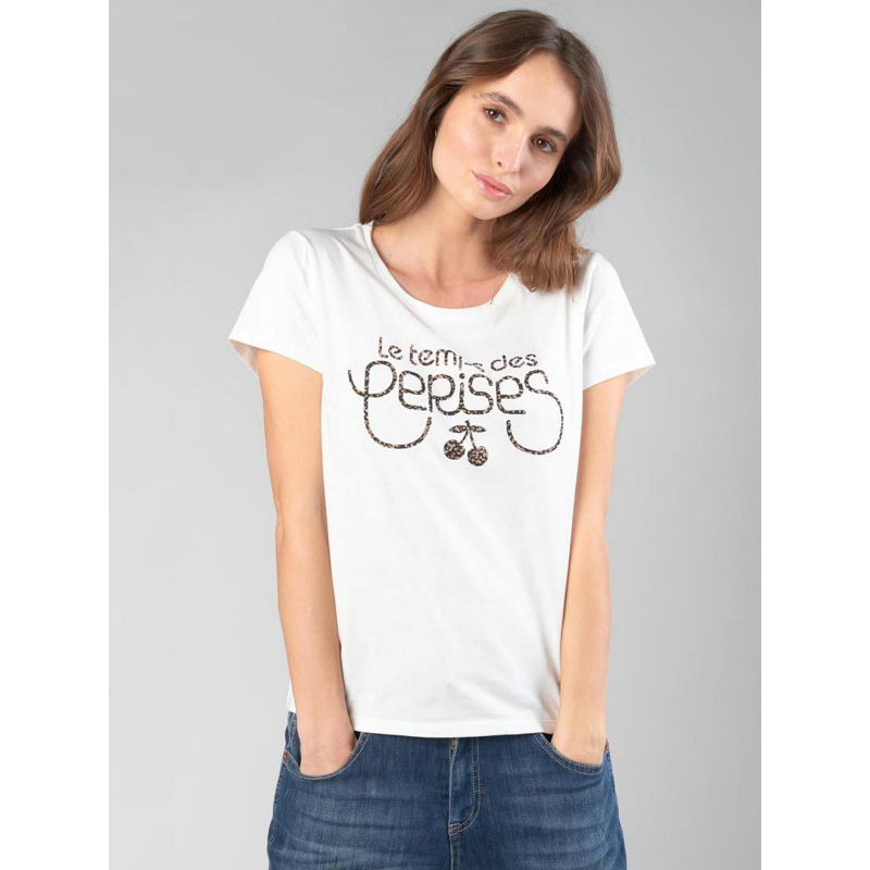 T-shirt carole ice cream blanc femme - Le Temps Des Cerises