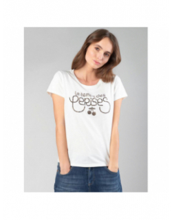 T-shirt carole ice cream blanc femme - Le Temps Des Cerises