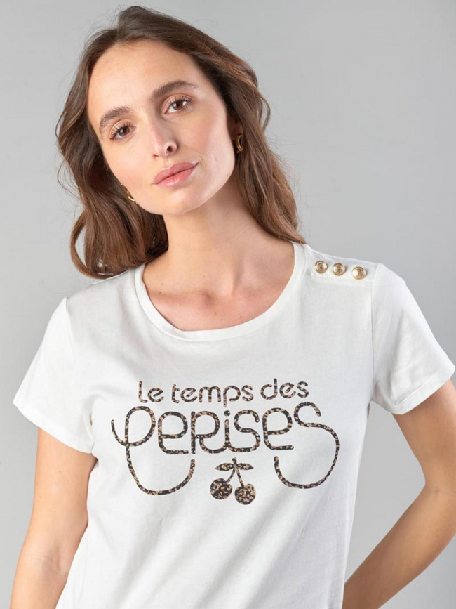 T-shirt carole ice cream blanc femme - Le Temps Des Cerises