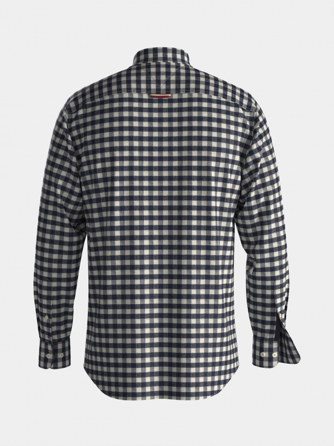 Chemise à carreaux oxford bleu marine homme - Tommy Hilfiger