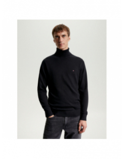 Pull col roulé pima bleu marine homme - Tommy Hilfiger