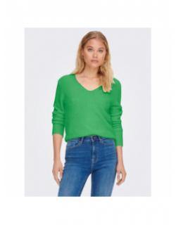 Pull ella piumo col v vert femme - Only