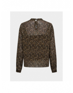 Blouse imprimés col montant kacey marron femme - Only