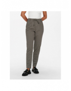 Pantalon à carreaux pop trash gris femme - Only