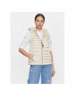 Doudoune sans manche beige femme - Tommy Hilfiger