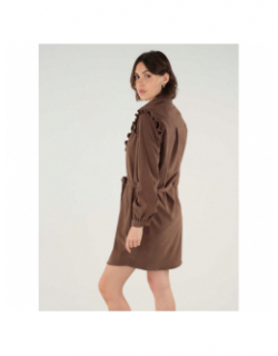 Robe velours côtelé michaline marron femme - Deeluxe