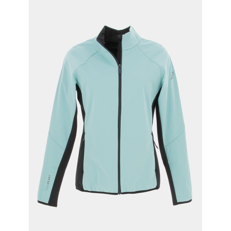 Veste de running softshell vert noir femme - Rukka