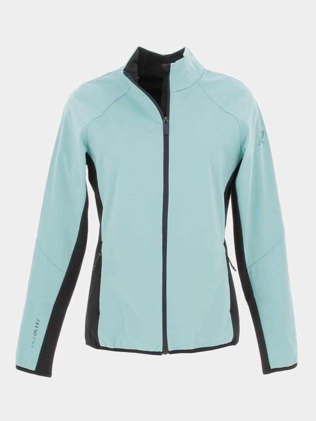 Veste de running softshell vert noir femme - Rukka