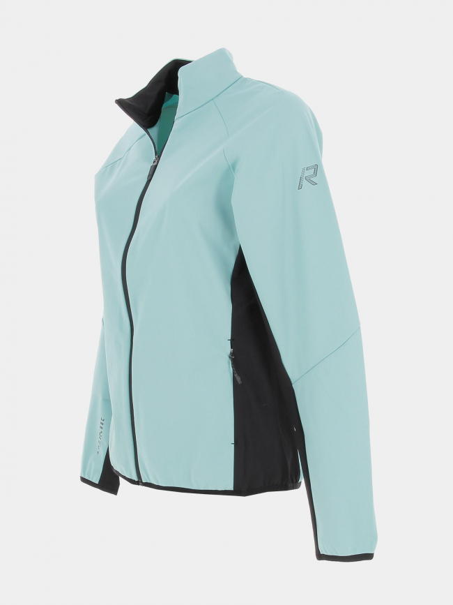 Veste de running softshell vert noir femme - Rukka