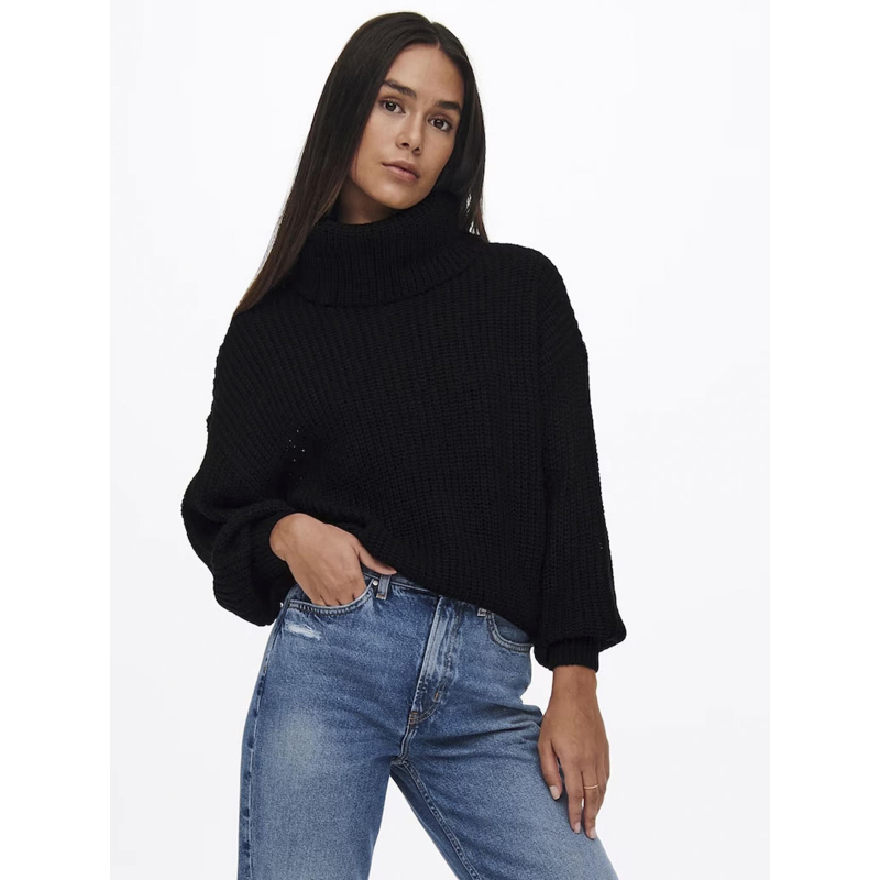 Pull col roulé jady justy noir femme - Jacqueline De Yong