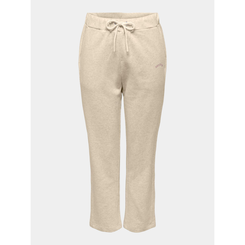 Jogging logo brodé shau chiné beige femme - Only